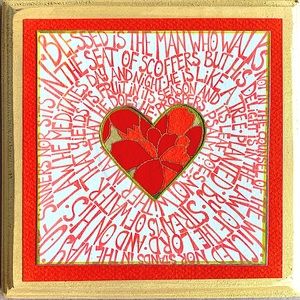 Handmade scripture art of Psalm 1